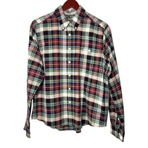 Rockies Miller Plaid Button Down Cotton Woven Shirt Size Large Sporty Classic